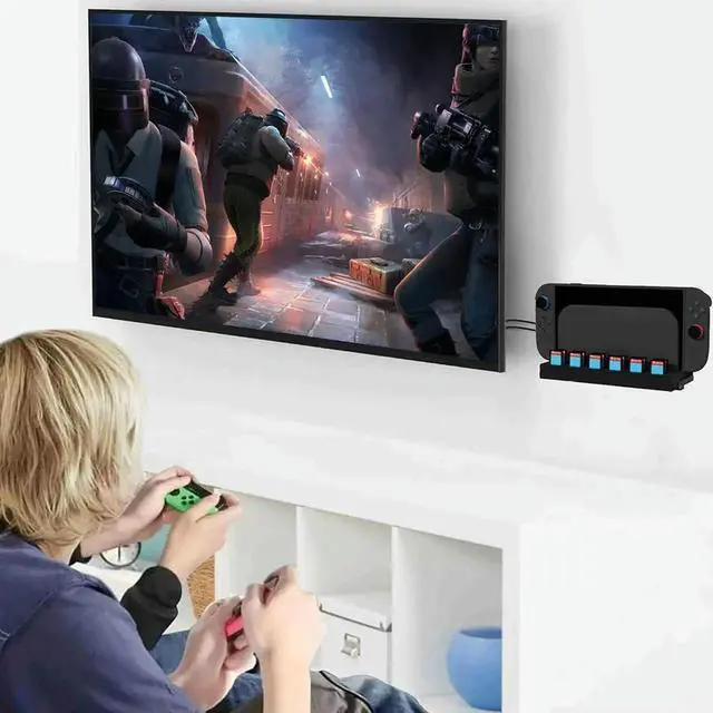 Main image of Console Holder Stand with Game Card Slots and Joy-Con Hanger Organizer with Controller Holder for Switch 2