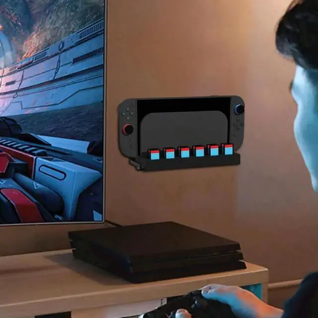 Alt view image 3 of 4 - Console Holder Stand with Game Card Slots and Joy-Con Hanger Organizer with Controller Holder for Switch 2