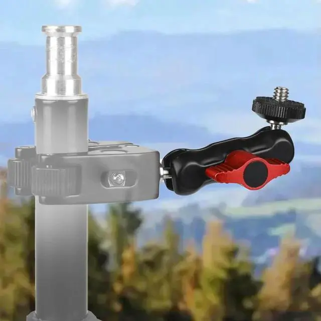 Alt view image 4 of 4 - Ball Mount Clamp W/ 1/4inch -20 Thread Ball Head Magic Arm Clamp Rotatable l Super Clamp for GPS Phone Monitor Video Light