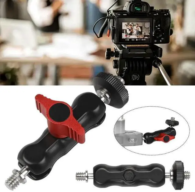 Alt view image 2 of 4 - Ball Mount Clamp W/ 1/4inch -20 Thread Ball Head Magic Arm Clamp Rotatable l Super Clamp for GPS Phone Monitor Video Light