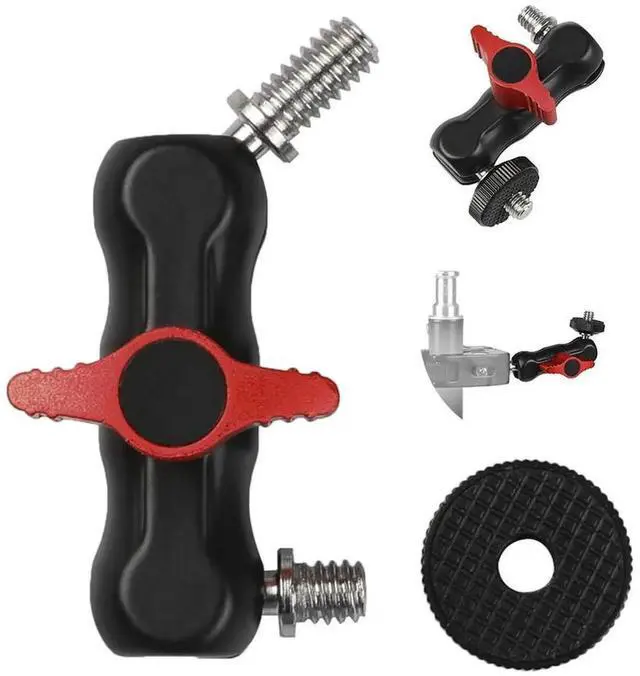 Alt view image 3 of 4 - Ball Mount Clamp W/ 1/4inch -20 Thread Ball Head Magic Arm Clamp Rotatable l Super Clamp for GPS Phone Monitor Video Light