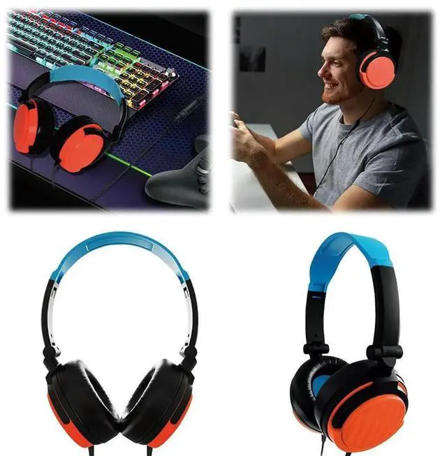 Alt view image 3 of 4 - Wired Gaming Headphones with Microphone Volume Control Over-Ear Headphones Game Headset for Switch2/OLED 5 XBOX PC