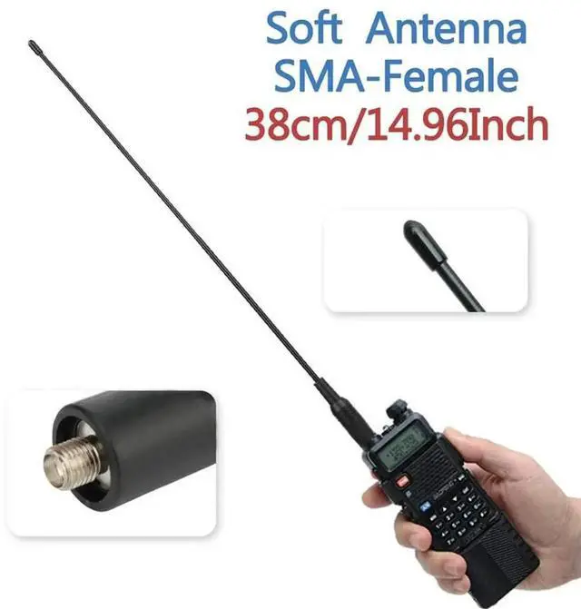 Alt view image 4 of 4 - NA-771 High Gain Flexible Dual Band Antenna for Walkie Talkies Compatible with Baofeng UV5R BF888S UV82 144430MHz