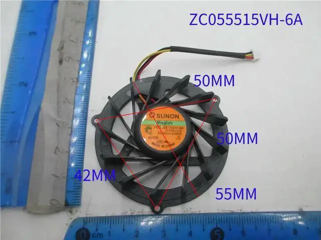 Main image of cpu fan for aspire 4935 4930 4930G 4730 5530 4730Z 5530G ZC055515VH-6A AD5805HX-ED3 3PIN 60AQL02001 AT048004010