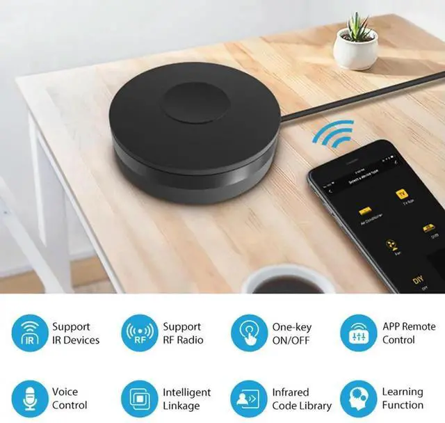 Alt view image 2 of 4 - Tuya IR RF Remote Control Voice Control Support for Alexa Google Assistant for Air Conditioner TV Appliances