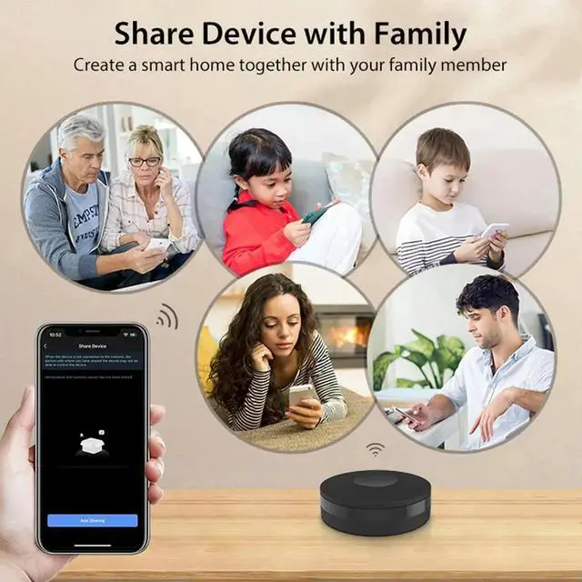 Alt view image 3 of 4 - Tuya IR RF Remote Control Voice Control Support for Alexa Google Assistant for Air Conditioner TV Appliances