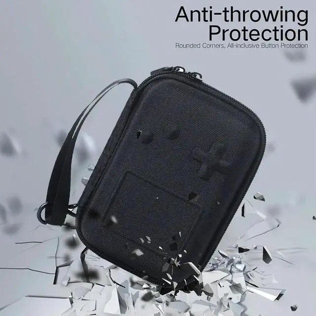 Alt view image 3 of 3 - Hard Carrying Case Shockproof Portable Protective Case Built-in Fixing Straps&Mesh Pocket Protection Bag for RG35XX Plus Console