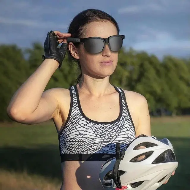 Alt view image 4 of 4 - AI ligent Translation Glasses Bluetooth-Compatible 5.4 Glasses Wireless Sunglasses Wireless Headset for Men and Women