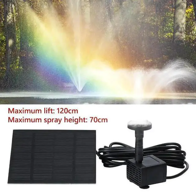 Alt view image 4 of 4 - 1.5W Solar Fountain Pump with 6 Nozzles Solar Fountain with Panel Water Pump Energy Saving 200L/H for Outdoor Fish Tank Aquarium