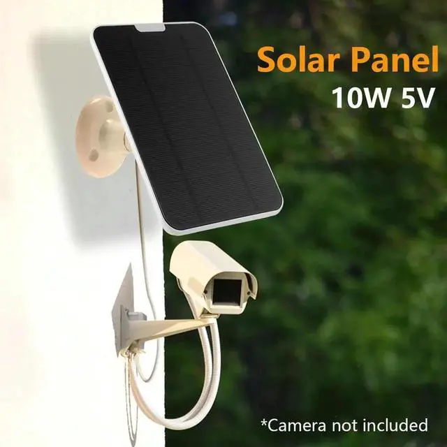 Alt view image 2 of 3 - 10W 5V Waterproof Power Supply with 3 Meters Cable Solar Panels Kit PET with Mounting Bracket for Security Surveillance Camera