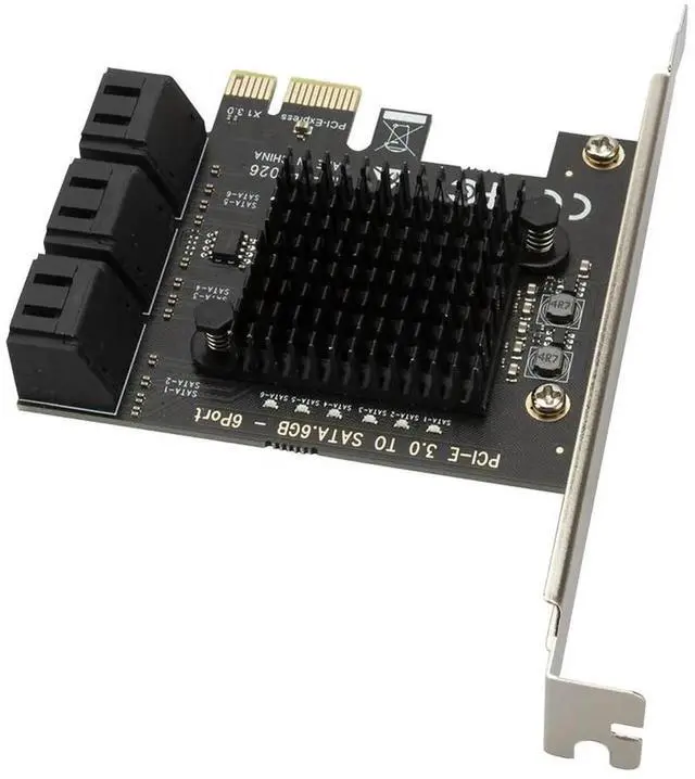 Main image of PCIe SATA Adapter 6 Port SATA III to PCI Express 3.0 X1 Internal Expansion Card for NAS LINUX Accessories