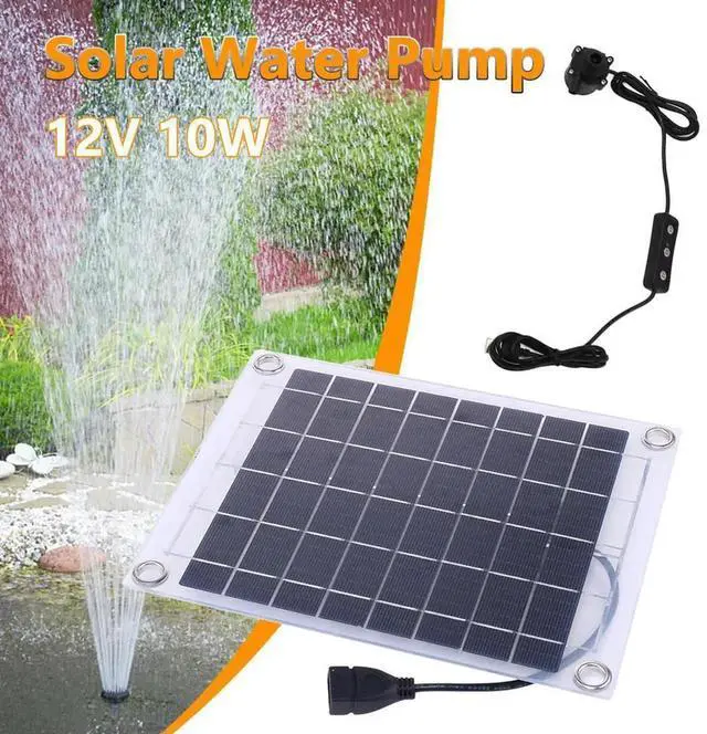 Alt view image 3 of 3 - 12V 10W Aquarium Pump Garden Decoration Mini Fountain Panel Pump Watering System Solar Power Panel Water Pump Kits for Fish Tank