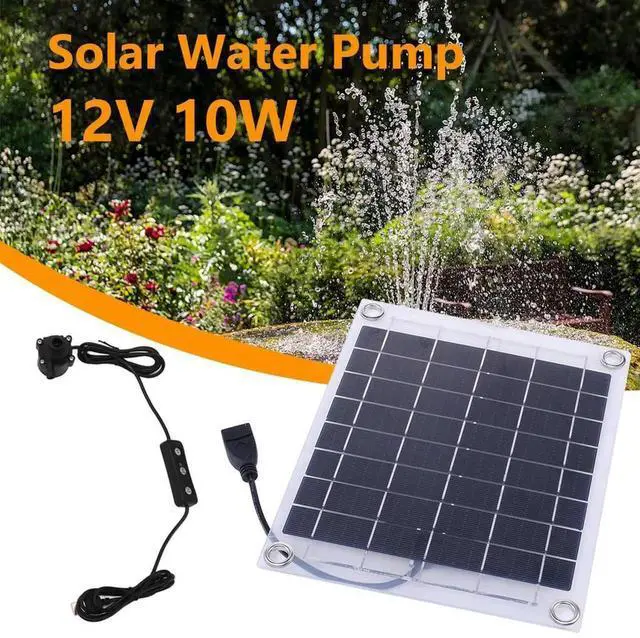 Alt view image 2 of 3 - 12V 10W Aquarium Pump Garden Decoration Mini Fountain Panel Pump Watering System Solar Power Panel Water Pump Kits for Fish Tank
