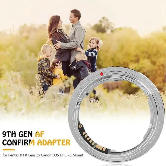 Alt view image 2 of 3 - 9th Gen AF Confirm Adapter Metal PK-EOS Lens Converter Infinity Focus Support for Pentax K PK Lens To for EOS EF EF-S