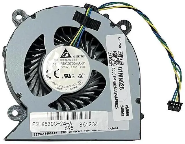 Alt view image 2 of 3 - 01MN928 AIO CPU Cooling Fan for 520c-24igm 520c-24iwl 520c-24iil 520c-24 All-in-One Computer PC Cooler Fans BAZA0710R5M