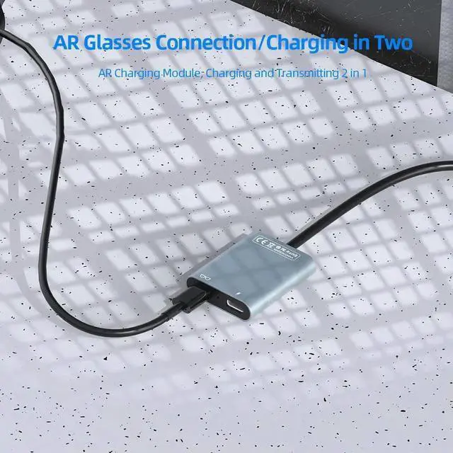 Alt view image 2 of 3 - 2 in 1 USB-C HUB PD100W&Data Transfer USB C Docking Station 10Gbps Multiport Adapter for AR Glasses Phone Tablet Laptop PC