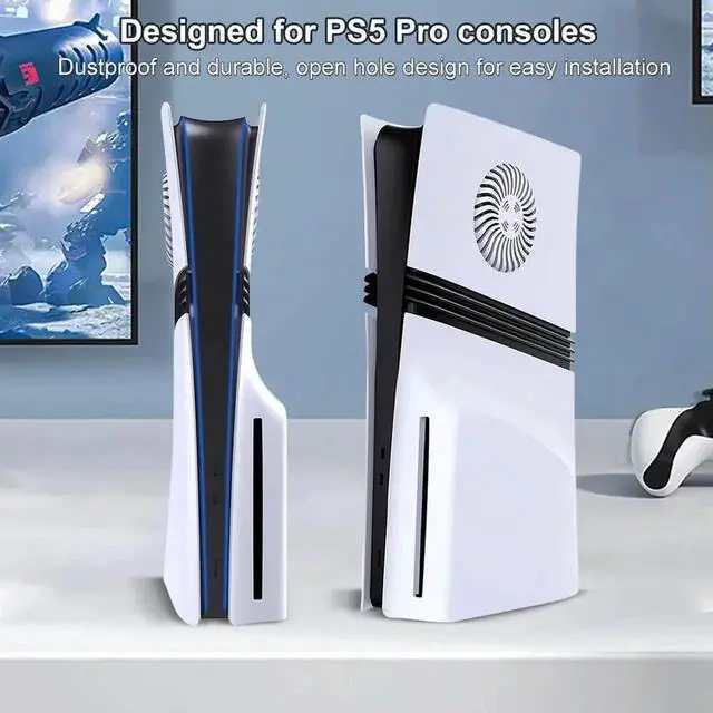 Alt view image 2 of 3 - Faceplate Case Cover ABS Hard Case Anti-Scratch ABS Hard Shell Dustproof with Cooling Vent for PS5 Pro 5 Pro Console