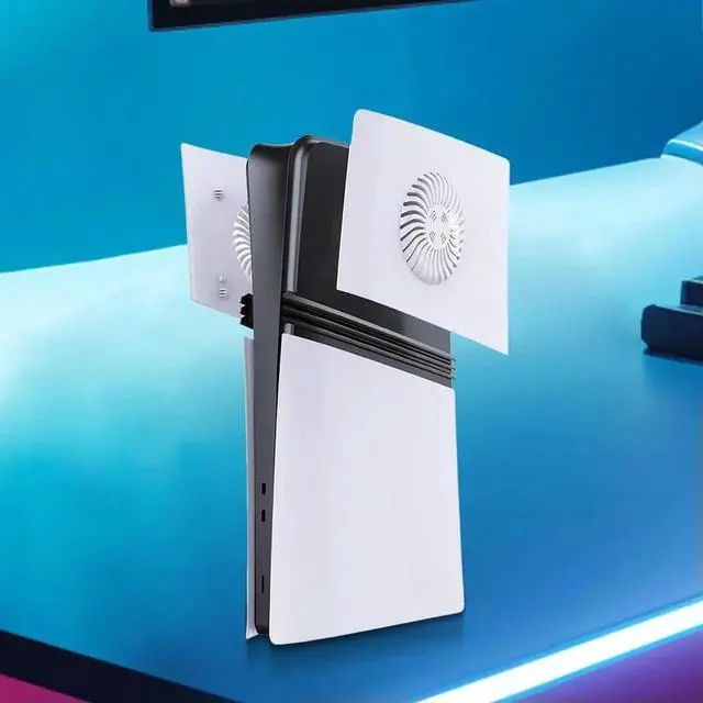 Alt view image 3 of 3 - Faceplate Case Cover ABS Hard Case Anti-Scratch ABS Hard Shell Dustproof with Cooling Vent for PS5 Pro 5 Pro Console