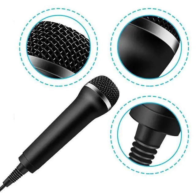 Alt view image 2 of 3 - Universal USB Wired Microphone Karaoke Mic for Nintendo Switch Wii PS4 Xbox PC
