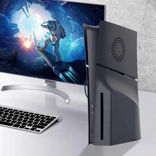 Alt view image 3 of 3 - Face Plate Console Cover with Cooling Vents Anti-Scratch Hard Shell Skin Protective Shell Case for PS5 Slim Disc Edition Conso
