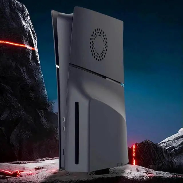 Alt view image 2 of 3 - Face Plate Console Cover with Cooling Vents Anti-Scratch Hard Shell Skin Protective Shell Case for PS5 Slim Disc Edition Conso