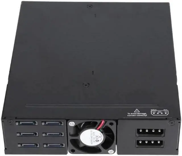 Alt view image 2 of 4 - 6 Bay Hard Disk Enclosure Rack Data Storage For 2.5" SATA SSD HDD Home Backup Mail Storage Computer Case Server Chassis