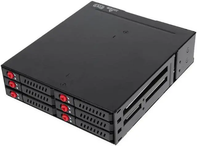 Alt view image 4 of 4 - 6 Bay Hard Disk Enclosure Rack Data Storage For 2.5" SATA SSD HDD Home Backup Mail Storage Computer Case Server Chassis