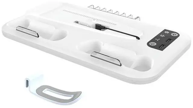 Main image of For PS5 Slim Console RGB Vertical Cooling Stand Controller Charging Station with Headset Hook for PS5 Slim Disc&Digital