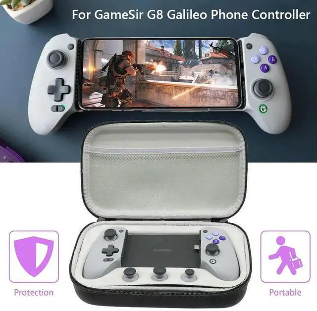 Alt view image 2 of 3 - EVA Hard Carrying Case Shockproof Hard Storage Case with Mesh Pocket Travel Carrying Bag for GameSir G8 Galileo Phone Controller