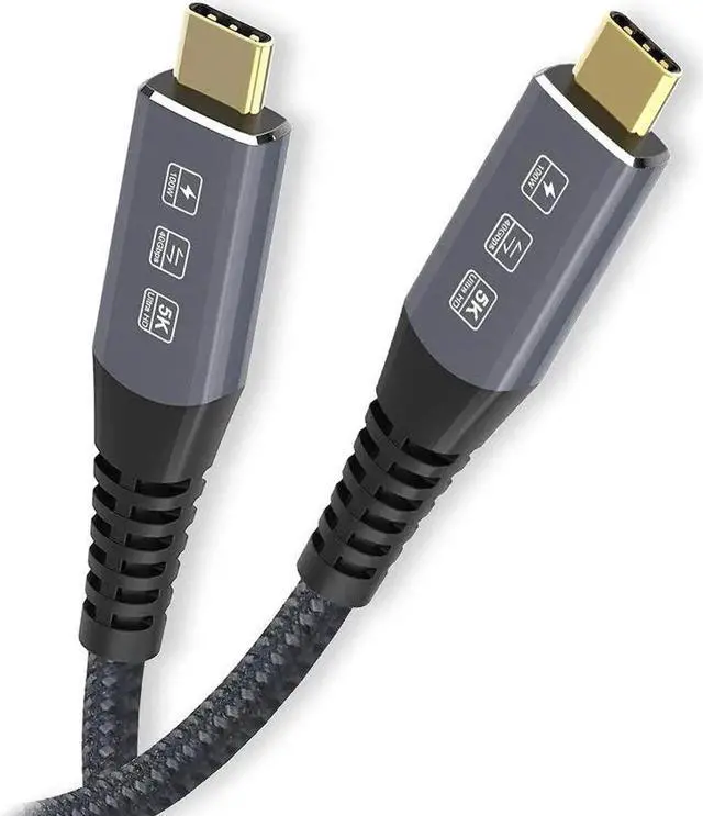 Main image of JAENFONG USB4 USB4.0 USB-C Type-C Male to USB-C Type-C Male USB4 Cable 40Gbps with 100W Charging Compatible 1.8M