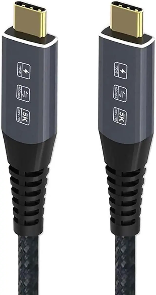 Alt view image 7 of 7 - JAENFONG USB4 USB4.0 USB-C Type-C Male to USB-C Type-C Male USB4 Cable 40Gbps with 100W Charging Compatible 1.8M