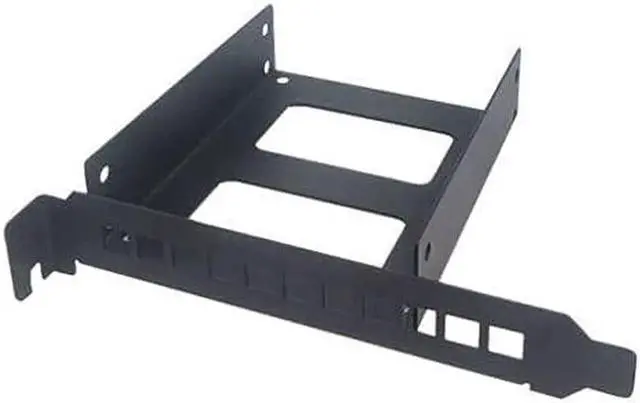 Alt view image 5 of 7 - JAENFONG Metal PCI Slot 2.5inch IDE/SATA/SSD/HDD Mounting Bracket Rear Panel Mount Bracket Hard Drive Adapter Tray Caddy with Sata Data Cable (Full w Black Cable)