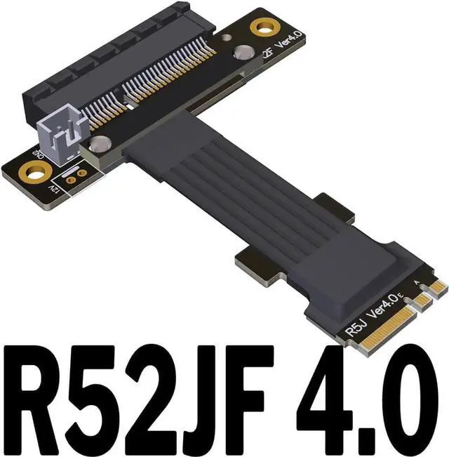 Alt view image 5 of 6 - PCI-e 4.0 M.2 WiFi A.E Key A+E to PCI-e x1/ x4/ x16 Slot Riser Extender Adapter Card Ribbon Gen4.0 PCIE Cable Wireless Network Card 8G/BPS (15cm,Pcie4.0 4X R52JF)