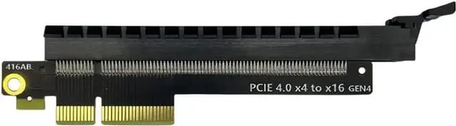 Alt view image 4 of 4 - JAENFONG PCIE 4.0 X4 X8 to X16 Riser Card Converter PCB Adapter GEN4 Board for Graphics Card Network Card Capture Card and Other Standard PCIE Card (X4 to X16)