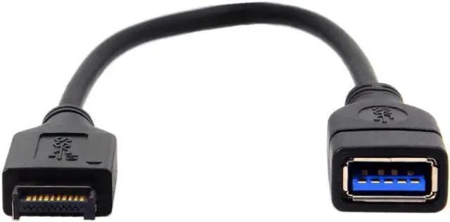 Main image of JAENFONG USB 3.1 Front Panel Header to USB 3.0 Type-A Female Extension Cable 20cm Type-E IDC Connector