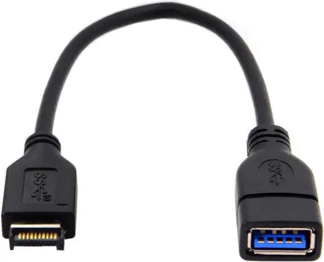 Alt view image 6 of 6 - JAENFONG USB 3.1 Front Panel Header to USB 3.0 Type-A Female Extension Cable 20cm Type-E IDC Connector