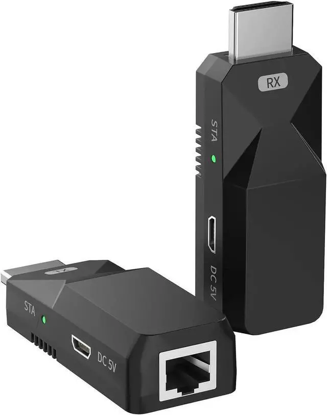Main image of JAENFONG 1080P HDMI Extender, Use Cat5e/6 Ethernet Cable Extend Audio and Video Signals up to 165 Feet with Lossless Transmission