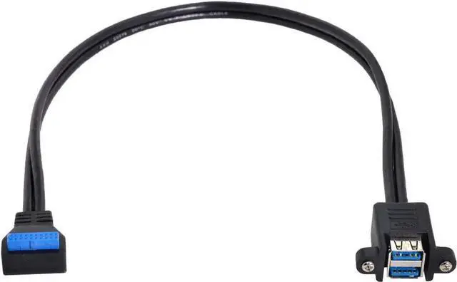 Alt view image 4 of 4 - JAENFONG SB 3.0 20Pin Motherboard Header Cable USB 3.0 Cable A Male to Header Motherboard Cable