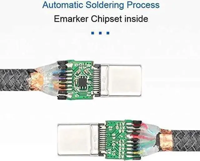 Alt view image 2 of 6 - JAENFONG USB Type-C 3.1 Gen2 Cable 6.56ft USB C to USB C Cable USB 3.1 Gen2 Type C Data Video Cable Adapter for Tablet & Phone & Laptop 10Gbps