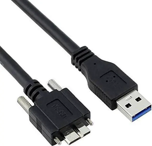Main image of JAENFONG 3M USB to Micro USB Cable with Mount Panel Screw USB 3.0 A Type Cable Male to Micro USB 3.0 B Male Cable for Hard Disk Mobile Phone