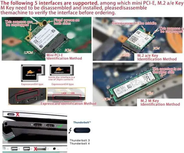 Alt view image 5 of 5 - JAENFONG EXP GDC Notebook External PCI-E Discrete Graphics Beast Series External Laptop Docking Station Mini PCI-E/M.2 A Key No Power (Mini PCI-E)
