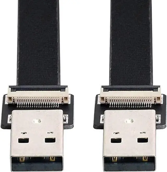 Main image of JAENFONG Flat Slim FPC USB 2.0 Type-A Male to USB 2.0 Type-A Male Data Cable for FPV & Disk & Scanner & Printer 100CM