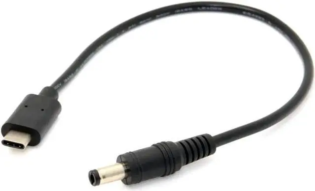 Alt view image 2 of 7 - JAENFONG USB 3.1 Type C USB-C to DC 5.5 2.5mm DC 5V Power Plug Extension Charge Cable for New MAC 20cm