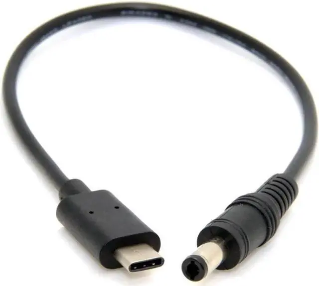 Alt view image 3 of 7 - JAENFONG USB 3.1 Type C USB-C to DC 5.5 2.5mm DC 5V Power Plug Extension Charge Cable for New MAC 20cm