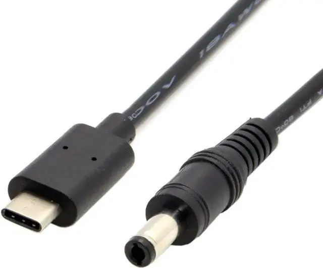 Alt view image 4 of 7 - JAENFONG USB 3.1 Type C USB-C to DC 5.5 2.5mm DC 5V Power Plug Extension Charge Cable for New MAC 20cm