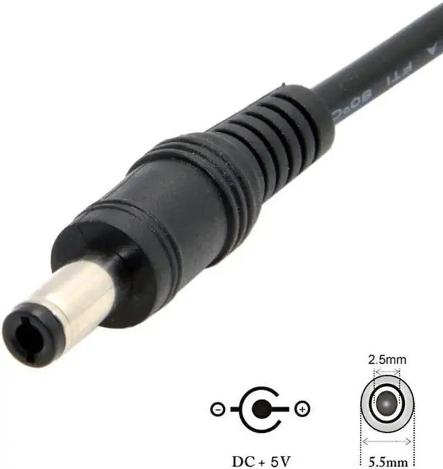 Alt view image 6 of 7 - JAENFONG USB 3.1 Type C USB-C to DC 5.5 2.5mm DC 5V Power Plug Extension Charge Cable for New MAC 20cm