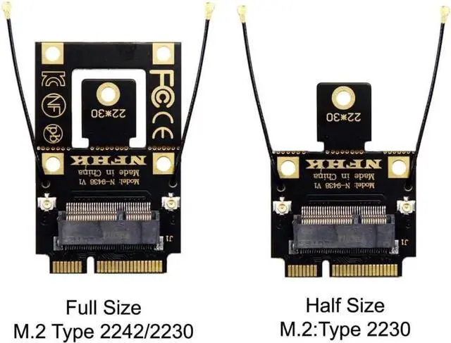 Alt view image 3 of 7 - JAENFONG ChenYang M.2 Key-A NGFF to Mini PCI-E PCI Express Converter Adapter for 9260 8265 7260 WIFI6 WIFI7 AC Card