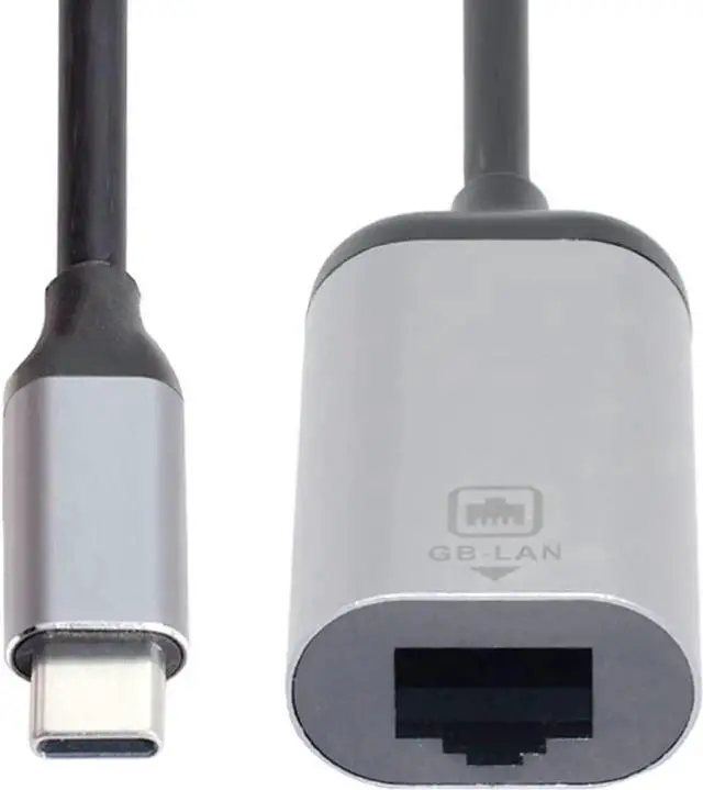 Alt view image 2 of 7 - JAENFONG USB C to Gigabit Ethernet Adapter, USB 3.1 Type C Male to 1000Mbps RJ45 Ethernet Female LAN Cable Adapter for Laptops, Stable Wired Network Connection for Gaming, Streaming, Office & Home Use