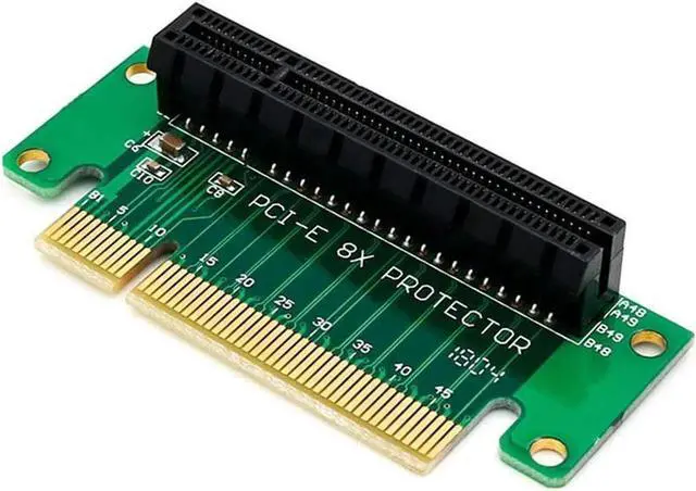 Alt view image 2 of 6 - JAENFONG PCI- Express 8X Riser Card 90-Degree Left-Angle Adapter Card 1U Height Computer Server PCIe Socket Adapter