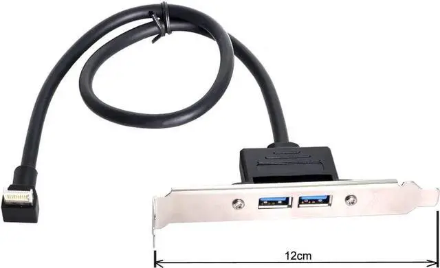 Alt view image 5 of 6 - JAENFONG USB 3.0 Header Extension Cable USB 3.0 Female Panel Mount to USB 3.1 Header Cable USB Header to USB Port